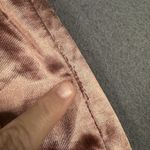 Lulus Dress Womens Medium Satin Surplice Wrap Cocktail Spaghetti Strap Party Gold Photo 8