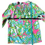 Lilly Pulitzer  Size Small A Delicacy Elsa Top Floral 100% Silk Tropical Vacation Photo 4