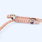 Heart You Back pink dog bone bracelet with silver bones and paws Photo 2