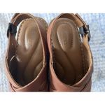 Born Cork Platform Laila Brown Leather Woven Wedge Comfort Sandals Women 7 EUC Photo 6