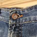 BKE Denim Women’s Rolled Cut Off Raw Hem Medium Wash Denim Shorts Photo 4