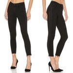 MOTHER Looker High Waisted Skinny Jeans Guilty Party Tuxedo Stripe Women’s 24 Black Photo 1