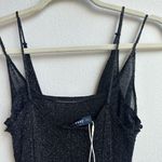 ZARA NWT Knitwear Long Black Strappy Metallic Sparkle Party Dress Size small Photo 6