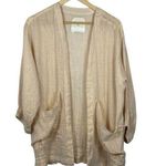 Anthropologie  Hei Hei Daybreak Shimmer Metallic Open Kimono Rose Gold XS/S Photo 2