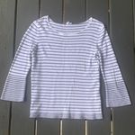 Cable & Gauge Striped Bell Sleeved Sweater Photo 5