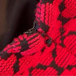 Banana Republic  Black Red Geometric Pleated Skater Career Skirt 4 Photo 6