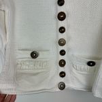 Pure Handknit Sweater Cardigan Art Deco Buttons Sz S/M White Photo 10