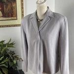 Renfrew Jacket Women Made USA Long Sleeve Lapel Collar Open Front Silver/Gray M Size M Photo 1