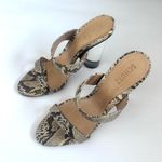 Schutz  Veridiana snakeskin print Transparent Column Heel Sandal Size 9.5 Photo 6
