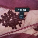 Torrid  Mesh Embroidered Bomber Sheer Jacket Size 00 Photo 5