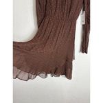 Revolve NWT Bailey 44 Candace Dress Size 0 Brown Polka Dot Puff Sleeve Chiffon  Photo 9