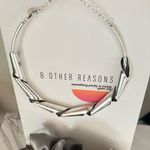 8 Other Reasons Twisted Collar Necklace, Silver, Rustic Style, NWT Photo 2