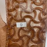 RASOLLI Glitter Jelly Sandals Glitter Gold Thong Pool Beach Buckle Plastic SZ 9 Photo 9