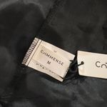 COMMENSE Satin Knotted Doule Pockets Open Back Pleated Mini Dress Medium Black Photo 12