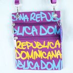 Robin Ruth Purple Dominican Republic 2 Pocket Cross Body Purse - Like NEW Photo 3