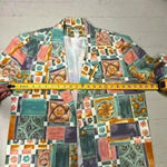 Vtg Jordana Colorful Patterned Women’s Blazer 3/4 Sleeve Made In The USA Blue Photo 5