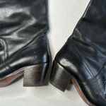 Frye  Lucinda Slouch Black Leather Over The Knee Heel Tall Riding Boots Photo 3