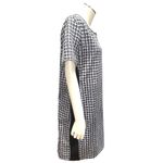 Reed Size Large Black White Geometric Print Dress Short Sleeve City Modern Style Photo 4