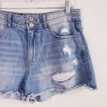 Kancan Distressed Denim Blue Jean Shorts Size 28 Photo 1