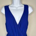 Slny NWOT Womens Blue Sleeveless Pullover Surplice Hi-Low Maxi Dress Size: 6 Photo 2
