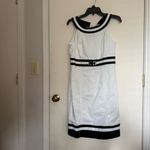 White House | Black Market Elegant White and Black Dress Photo 5