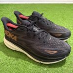 Hoka One One Clifton 9 Black Active Running Shoes Women's Size 8D Photo 1