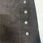 J. McLaughlin  Faux Suede Stretch Pencil Skirt Black Back Zip Classic Line Size 2 Photo 2