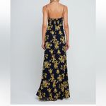 OPT Delphi Yellow Floral Print Maxi Dress Size 4 Photo 1