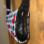 Handcrafted In India | Cherry 🍒 Beaded Bag w/ Bag Charm Black Photo 4