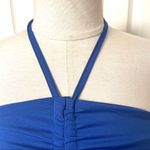 SheIn  blue ruched cutout halter dress Photo 9