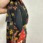 Vintage Anybody Everybody Large Black Floral‎ Shirt Bowling Hippie 80s Buttoned Photo 3