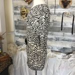 Poof! Zebra animal print cinched tie waist poof dress Sm Photo 1