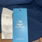 Cupshe Woman’s  Crossover Neck Blouse Navy Blue Photo 4