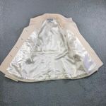 Carlisle Wool Blazer Jacket Women 10 Single Breasted Button Front Neutral Cream Photo 2