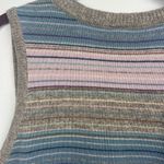Gap  XL striped pastel 100% lambs wool sleeveless v-Neck sweater vest Photo 8