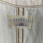 Faherty Linen Denim Malibu Mini Dress Whitecliff Wash Women's Size XL Cotton White Photo 7