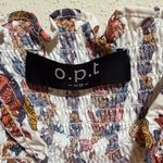 O.P.T Daphne Smocked Puff Sleeve Tiered Floral Midi Dress Size XS Cottagecore White Photo 8