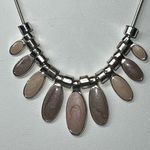Shimmer Enameled Fringed Necklace‎ Silver Photo 2