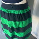 Banana Republic  Black and Green Striped Mini Skirt Photo 2