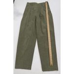 Esprit Vintage 90s Mom High Rise Y2K Pleated Linen Blend Olive Trousers Size 7/8 Photo 5