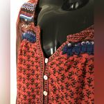 Free People  XS long sleeve printed blouse beaded and sequin accents Photo 4