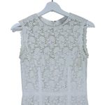 Jill Stuart  Illusion Yoke Lace Sheath Ivory White Knee Length Bridal Dress 2 Photo 4