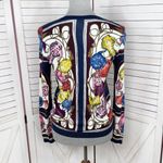Talbots Tea Party Print Button Up Cardigan Sweater Blue Multi XS Photo 4