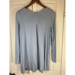 J Jill Wearever Collection Dress Medium Blue Long Sleeve Stretch‎ Casual READ Photo 2