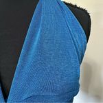 Blue Halter Neck Ruched Women's Top L Size L Photo 2