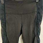 Lululemon  Wunder Under Crop High Rise Flocked Scatter Floral 21" Legging Black 8 Photo 3