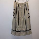Beige with black lace button down maxi skirt Tan Photo 4