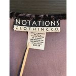 Vtg Notations Long Maxi Dress Medium Black Print‎ Retro Lagenlook Modest Coastal Photo 3