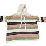 Andthewhy  multicolor striped hooded drawstring sweater M/L Photo 0
