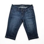 Old Navy Ultra Blue Capri Jeans Low Rise Stretch 33" Waist Women's 8 Photo 0